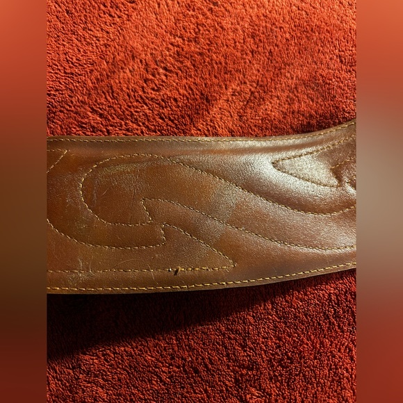Vintage Brown Leather Fashion Belt - Picture 13 of 13